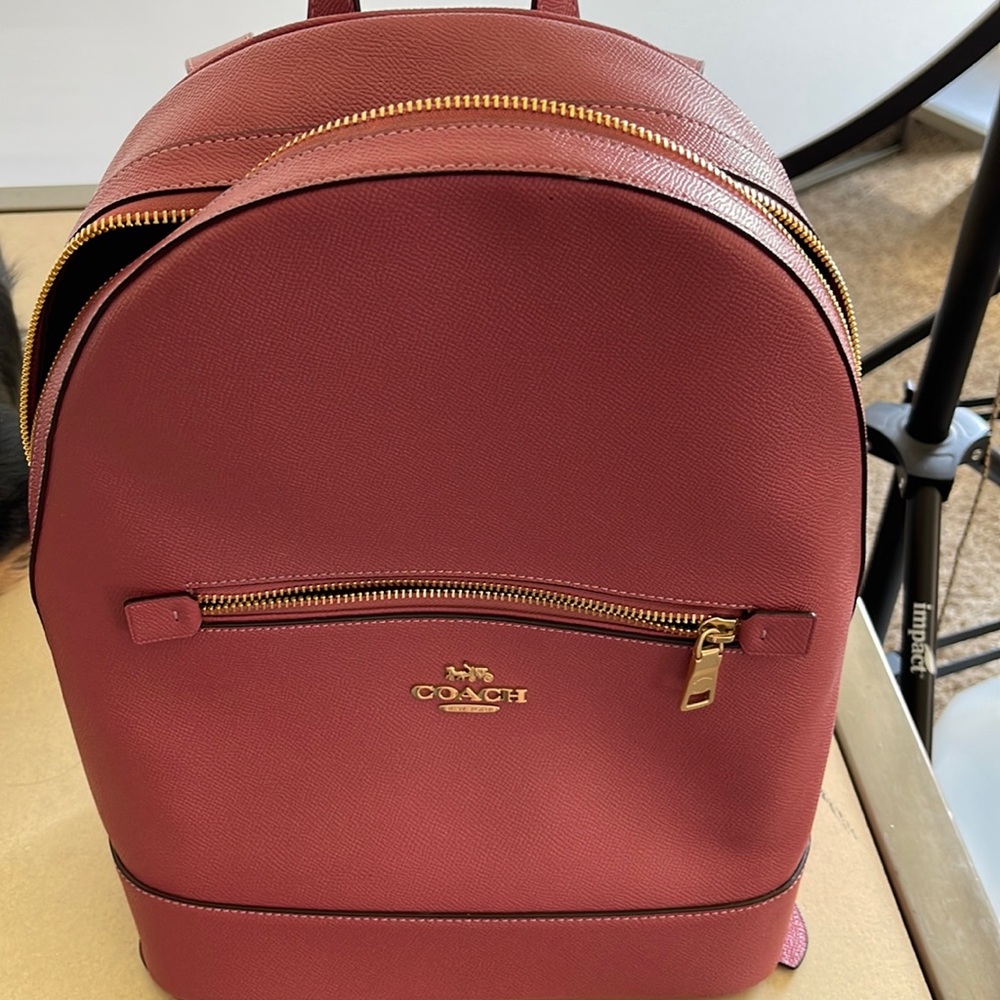 Coach Pink leather backpack